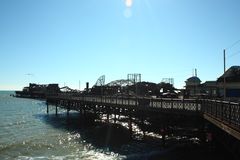 Hastings Pier post fire from east